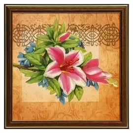 Картина "Букетик" 25х25(28х28) см