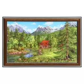 Картина "Домик у реки" 20х30(23х33) см