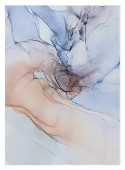 Картина-холст на подрамнике "Абстракция. небесная дымка" 50х70 см