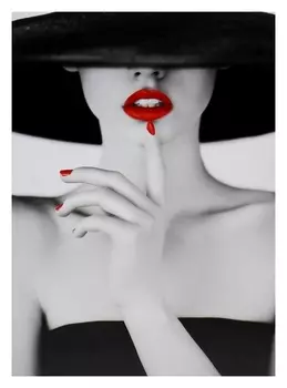 Картина-холст на подрамнике "Молчи" 50х70 см