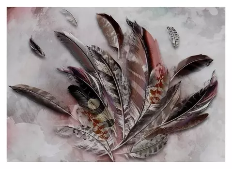 Картина-холст на подрамнике "Перья" 50х70 см