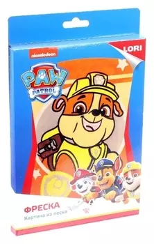 Картина из песка. щенячий патруль «Крепыш»