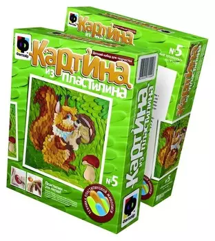 Картина из пластилина №5 "Лесные хлопоты"
