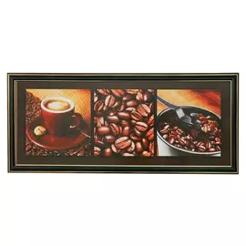 Картина "Кофейные зерна" 23х53 см