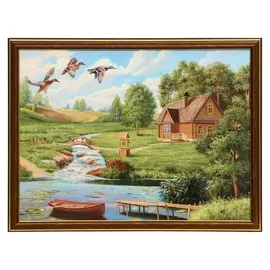 Картина "Лодка" 30х40 (33х43)см