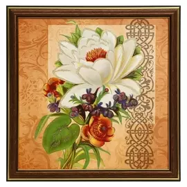 Картина "Милый букетик" 25х25(28х28) см