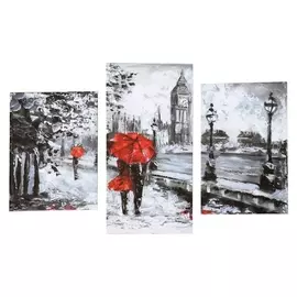 Картина модульная на подрамнике "Чёрно-белый лондон" (33х45; 33х50; 33х66) 99х65см