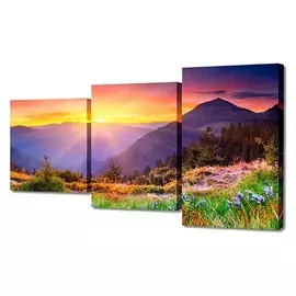 Картина модульная на подрамнике "Горы" 26х50см; 26х40см; 26х32см 50*80см