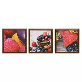 Картина модульная "Ягоды" 25х75(28х84) см 3шт-25х25(28х28)см