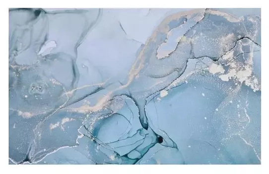 Картина на холсте "Абстракция. мрамор голубой" 50х70 см