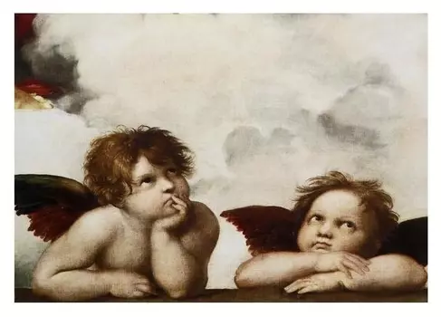 Картина на холсте "Сикстинская мадонна. фрагмент" 50х70 см