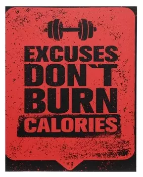 Картина на холсте "Упражнения не рождают каллорий" 38х48 см