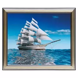 Картина "На коробле" 20х25(23,5х28,5) см