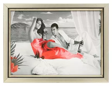 Картина "На пляже" 13х18 (16х21) см