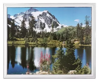 Картина "Озеро в горах" 28х38 см