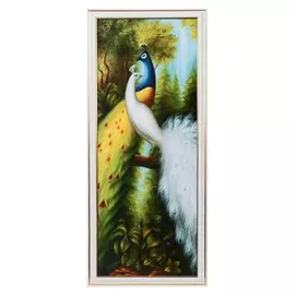 Картина "Павлины в саду" 53х23 см