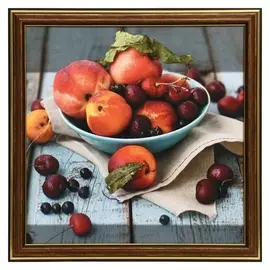 Картина "Персики" 25х25(28х28) см
