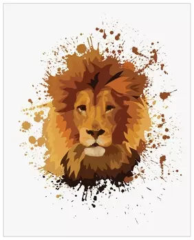 Картина по номерам 40х50 см, остров сокровищ "Царь зверей", на подрамнике, акрил, кисти, 663359