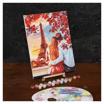 Картина по номерам на холсте с подрамником «Свидание в париже», 40х30 см