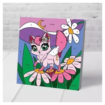 Картина по номерам «Волшебная кошечка» 15х15 см
