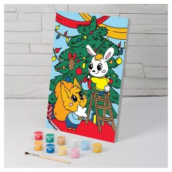 Картина по номерам волшебства, зверята 20х30 см 5116728