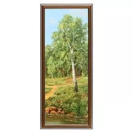 Картина "Полянка на берегу" 20х50 (23х53) см
