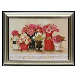 Картина " разные букеты" 13х18 (21х16) см