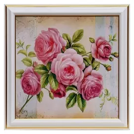 Картина "Роза" 18х18(21,5х21,5) см