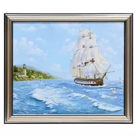 Картина "У берега" 20х25(23,5х28,5) см