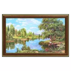 Картина "У реки" 20х30(23х33)см