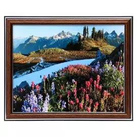 Картина "В горах" 20х25(23,5х28,5) см