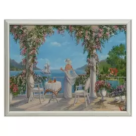 Картина "В ожидании" 30х40 (33x43) см