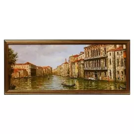Картина "Венецианский канал" 20х50 см (53х23см)