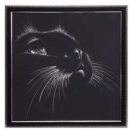 Картина велюр "Кошка (Графика)" 46х46 см
