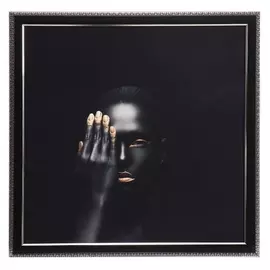 Картина велюр "Не вижу" 46х46 см