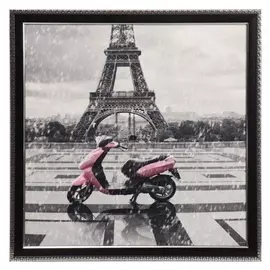 Картина велюр "Романтический париж" 46х46 см