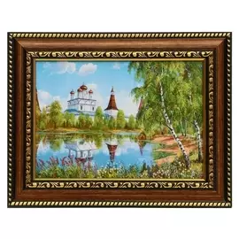 Картина "Зеркальное озеро" 13х18(16х21) см