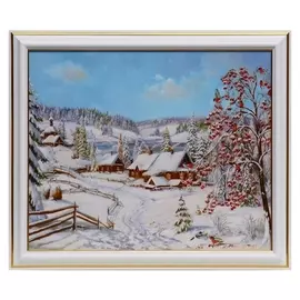 Картина"Зима" 20х25(23,5х28,5) см