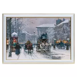 Картина "Зимний старый городок" 20х30(23х33) см