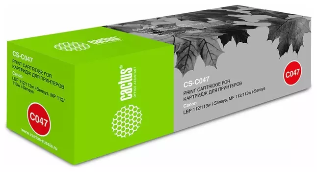 Картридж лазерный Cactus (Cs-c047) для Canon Lbp112/lbp113w, ресурс 1600 страниц