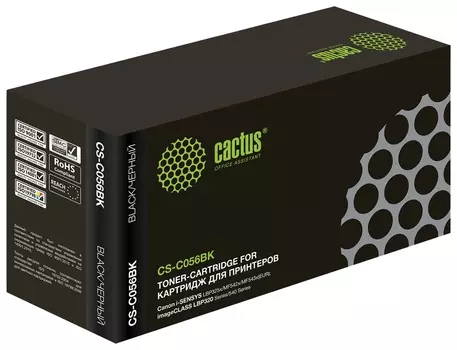 Картридж лазерный Cactus (Cs-c056bk) для Canon I-sensys Lbp325x/mf542x/543x, ресурс 10 000 страниц