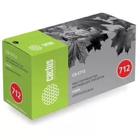 Картридж лазерный Cactus (Cs-c712) для Canon Lbp-3010/3100, ресурс 1500 стр.