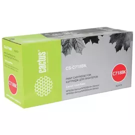Картридж лазерный Cactus (Cs-c718bk) для Canon Lbp-7200cdn/mf8330cdn/8350cdn, черный, ресурс 3400 стр.