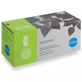 Картридж лазерный Cactus (Cs-cc531a) для Hp Colorlaserjet Cp2025/cm2320, голубой, ресурс 2800 стр.