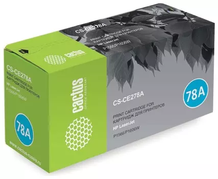 Картридж лазерный Cactus (Cs-ce278a) для Hp Laserjet P1566/1606dn, ресурс 2100 стр.