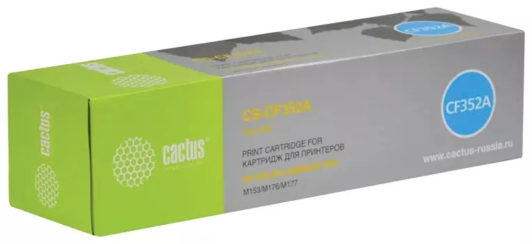 Картридж лазерный Cactus (Cs-cf352a) для Hp Clj M176n/m177fw, желтый, ресурс 1000 стр.