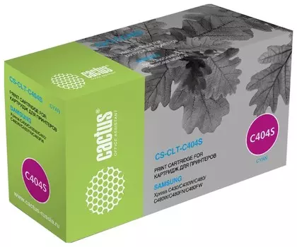 Картридж лазерный Cactus (Cs-clt-c404s) для Samsung Sl-c430/c430w/c480/c480w, голубой, ресурс 1000 страниц