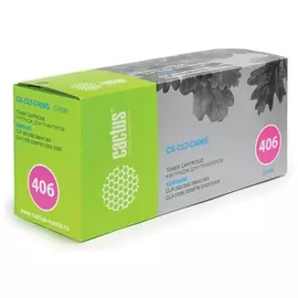 Картридж лазерный Cactus (Cs-clt-c406s) для Samsung Clp-365/365w, голубой, ресурс 1000 стр.