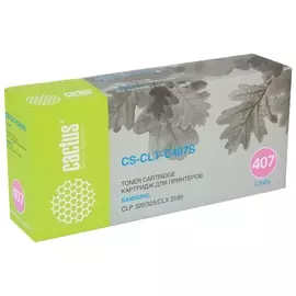 Картридж лазерный Cactus (Cs-clt-c407s) для Samsung Clp-320/325/n, голубой, ресурс 1000 стр.