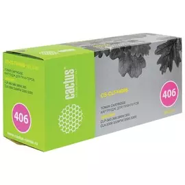 Картридж лазерный Cactus (Cs-clt-y406s) для Samsung Clp-365/365w, желтый, ресурс 1000 стр.